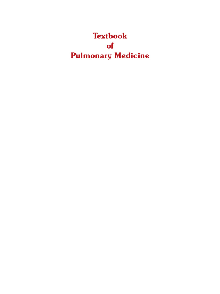 Textbook of Pulmonary Medicine | PDF | Respiratory Diseases ...
