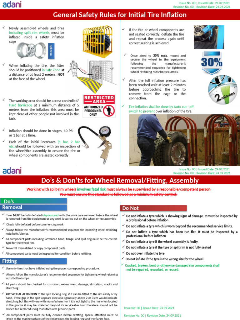 Tire Inflation Safety Procedures | PDF | Tire | Nut (Hardware)