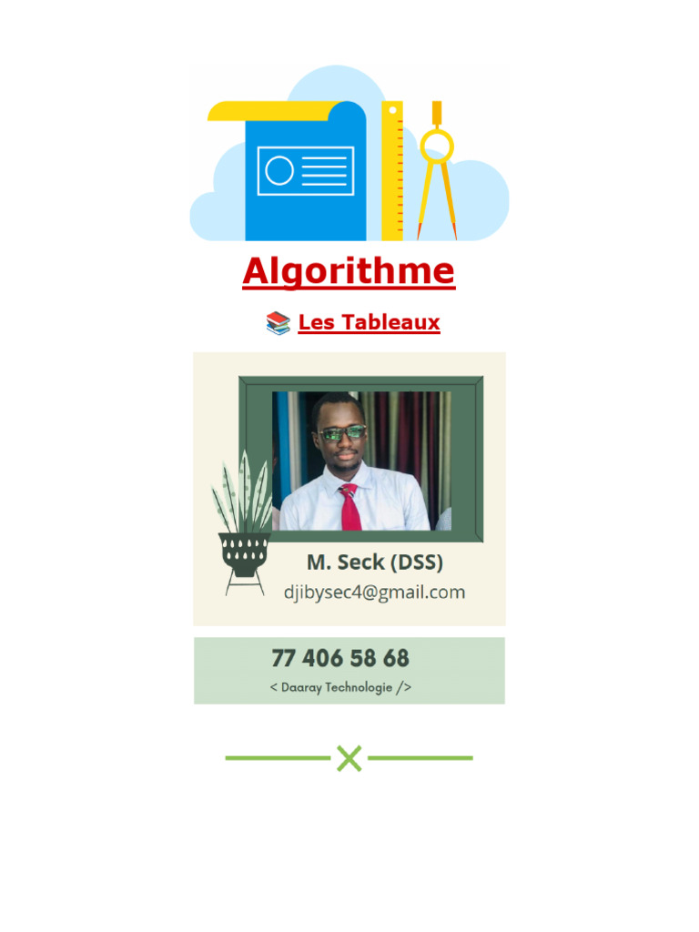 Introduction aux Tableaux en Algorithmique | PDF | Matrice ...