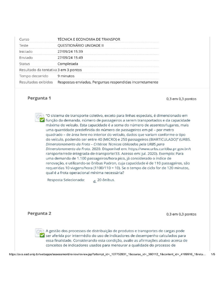 TET - Questionário II | PDF