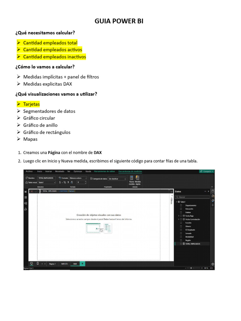 Guía de Visualización en Power BI | PDF