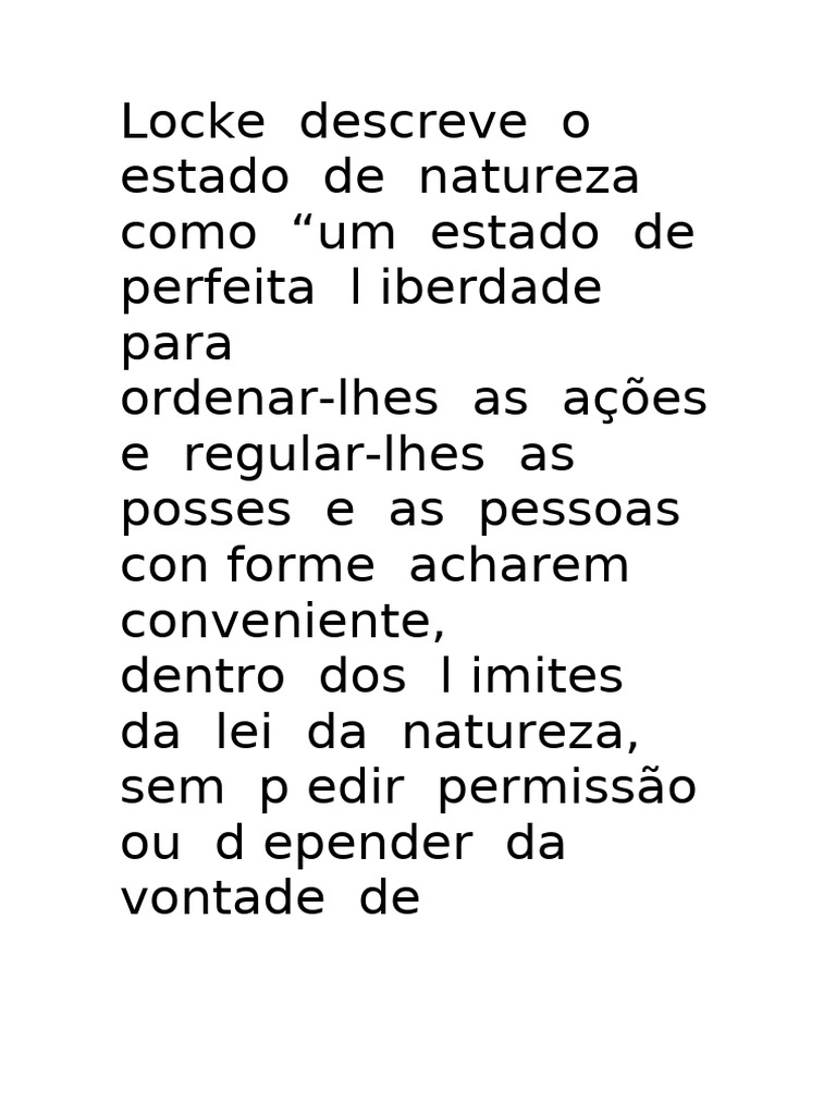 Estado de Natureza e Propriedade em Locke | PDF | John Locke ...