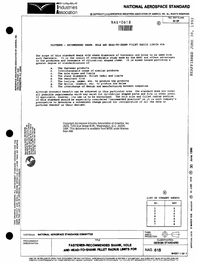 NAS0618 | PDF | Engineering Tolerance | Mechanical Engineering