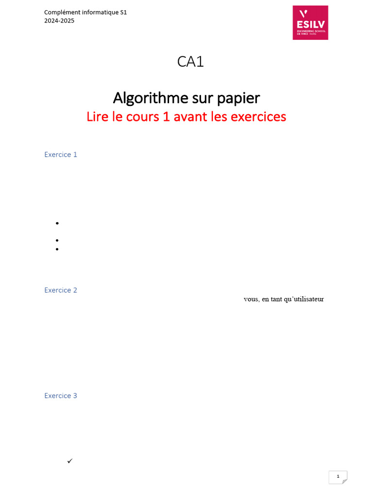Algorithmes de base pour débutants | PDF