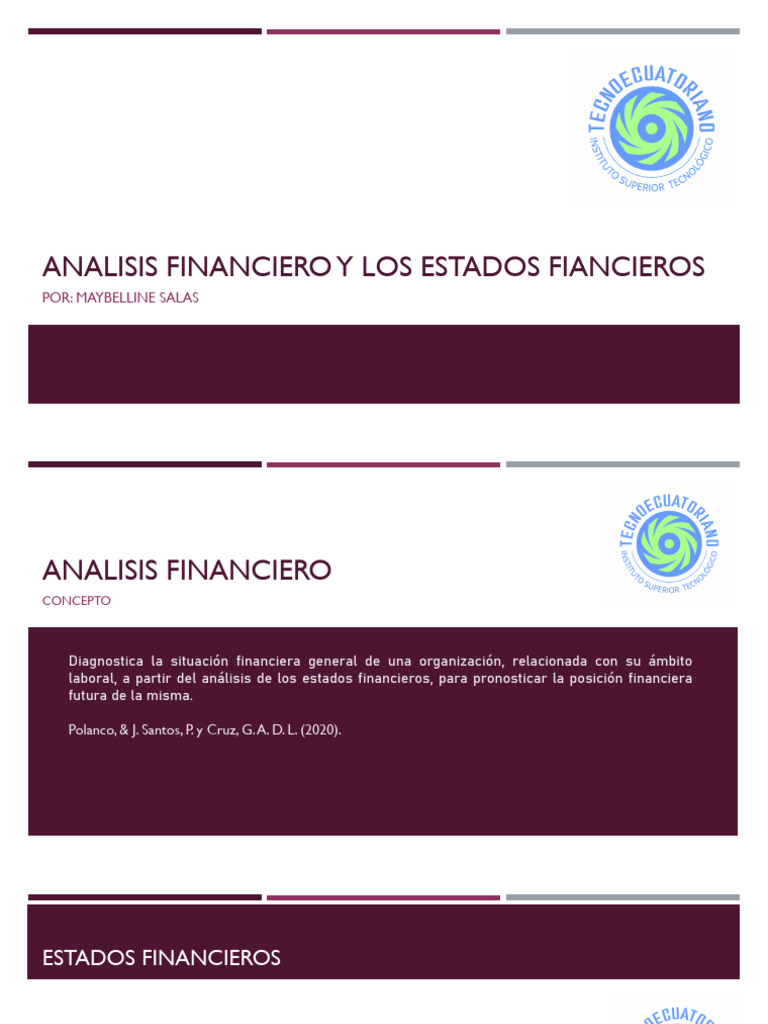 ANALISIS FINANCIERO Y ESTADOS FINANCIEROS | PDF | Estado financiero ...