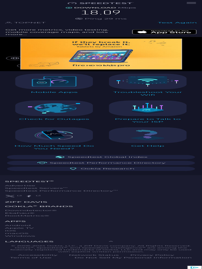 MYBROADBAND SPEED TEST OOKLA visual data 7