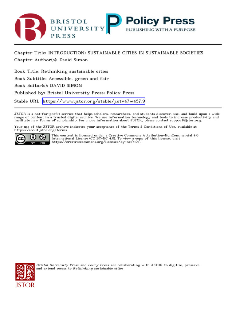 Sustainable Cities and Societies Overview | PDF | Sustainability ...