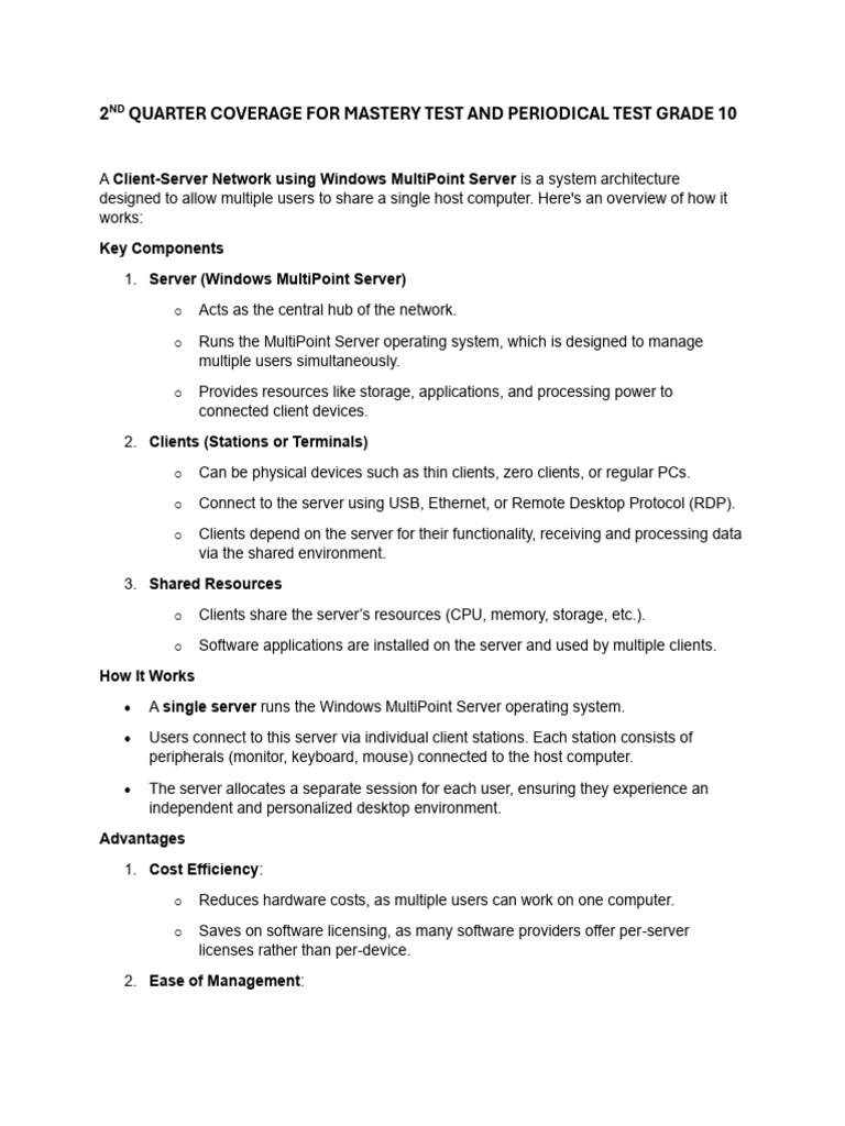 2ND Q Coverage For Mastery Test and Periodical Test Grade 10 | PDF ...