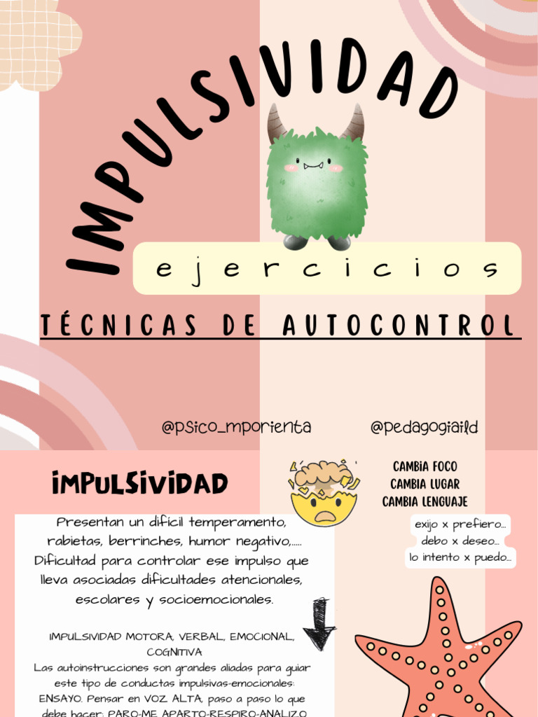 Actividades de Autocontrol Infantil | PDF | Las emociones | Pensamiento