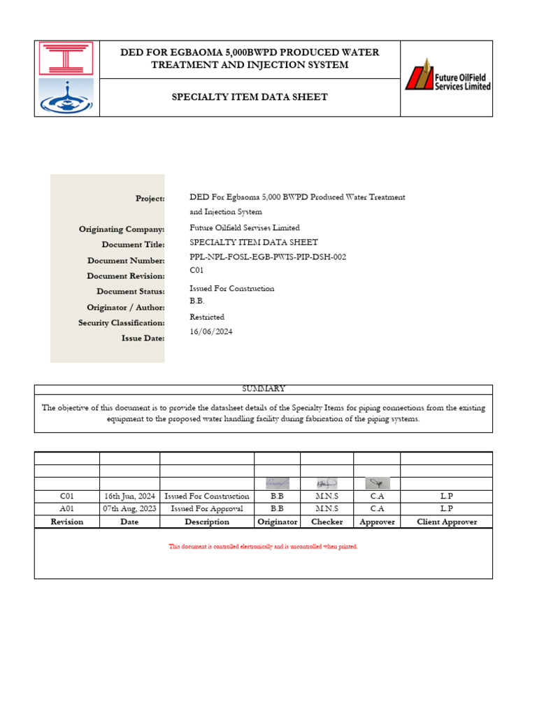 Ppl-Npl-Fosl-Egb-Pwis-Pip-Dsh-002 - Specialty Item Datasheet-C01 | PDF ...