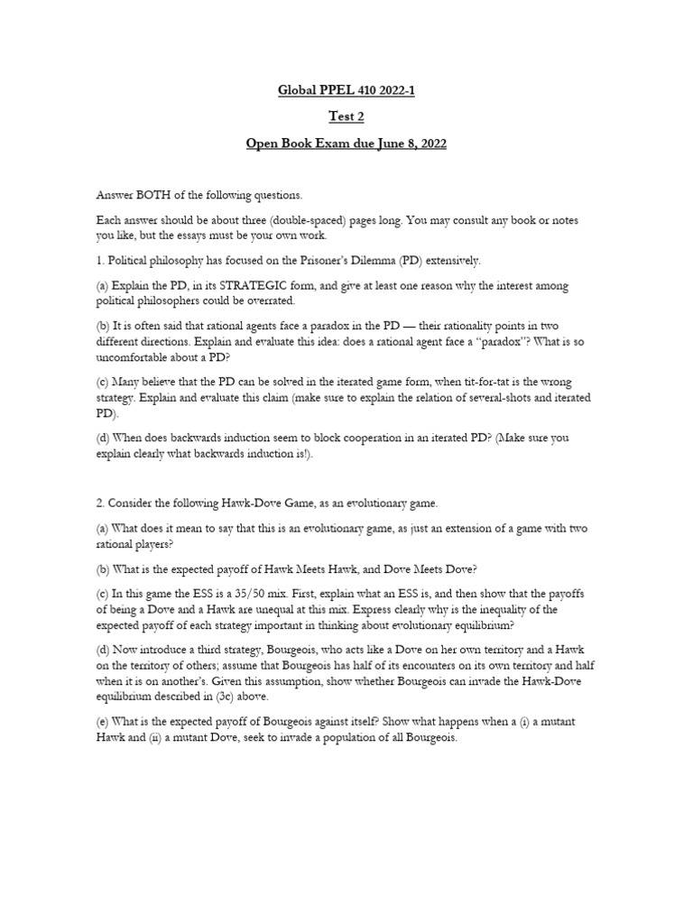 Global PPEL 410 2022-1 Test 2 | PDF