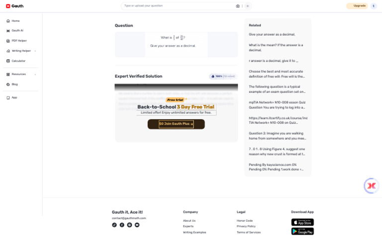 Solution - Gauth | PDF