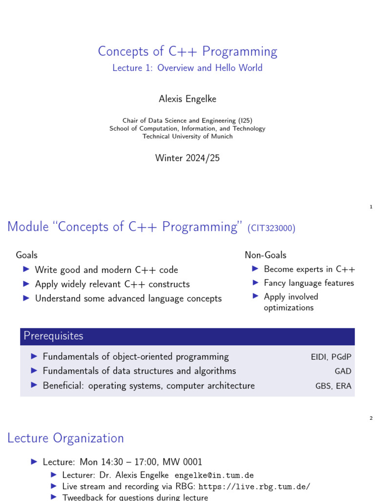 lec01 | PDF | C++ | Computing