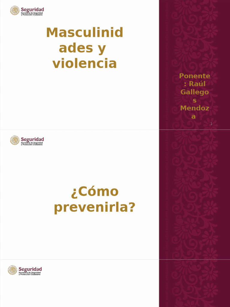 Taller Masculinidades y Prevención de La Violencia | PDF | Masculinidad ...