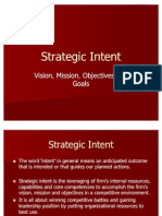 Unit I - Strategic Intent - Vision, Mission, Objectives & Goals
