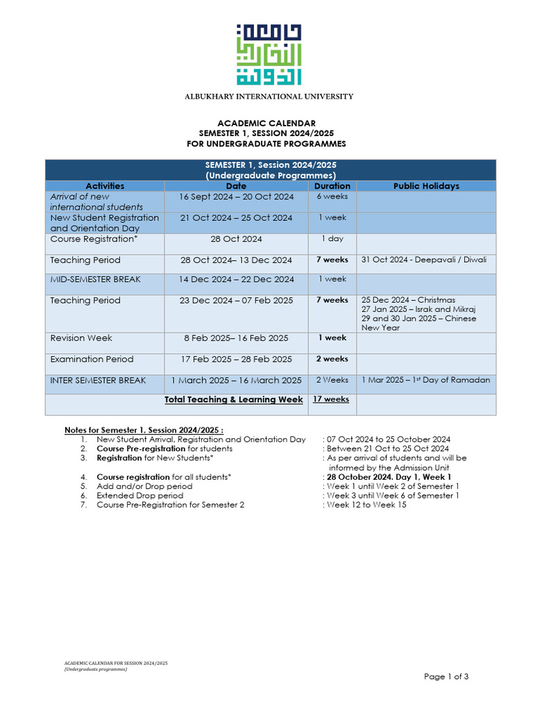 Academic Calendar 2024/2025 Overview | PDF | Academic Term ...