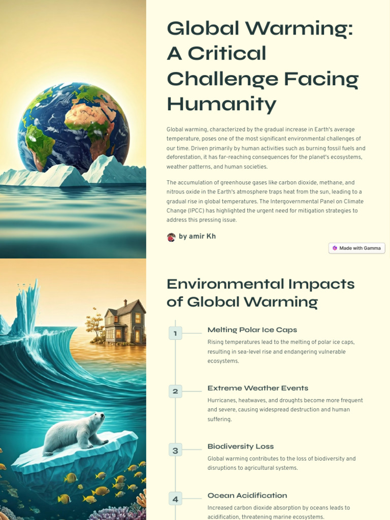 Global Warming: Causes and Solutions | PDF | Climate Change | Climate ...