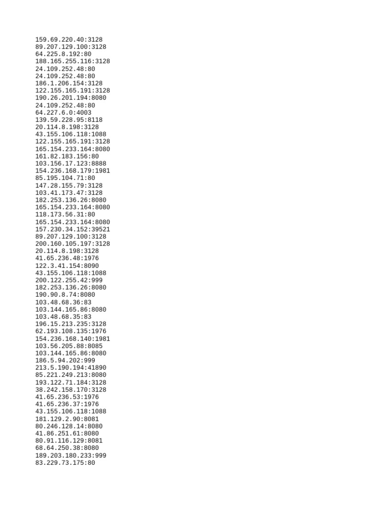 Liste de proxys frais et actifs | PDF