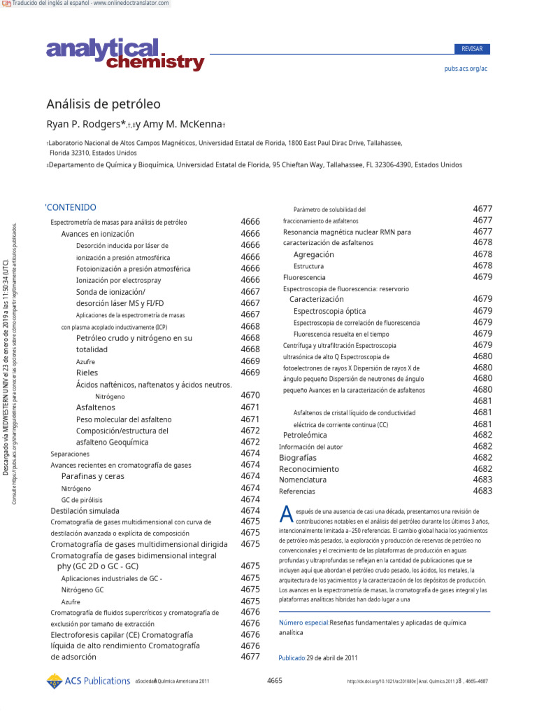 Rodgers2011 en Es | PDF | Espectrometría de masas | Ionización