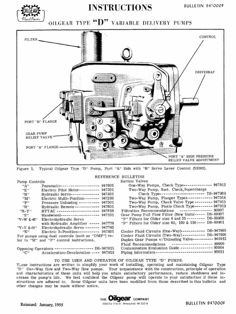 Bulletin 947000F D Pump Proper | PDF