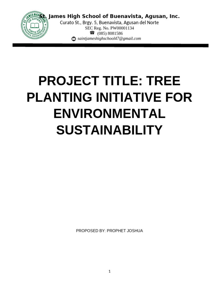 Tree Planting Initiative for Sustainability | PDF | Trees | Natural ...