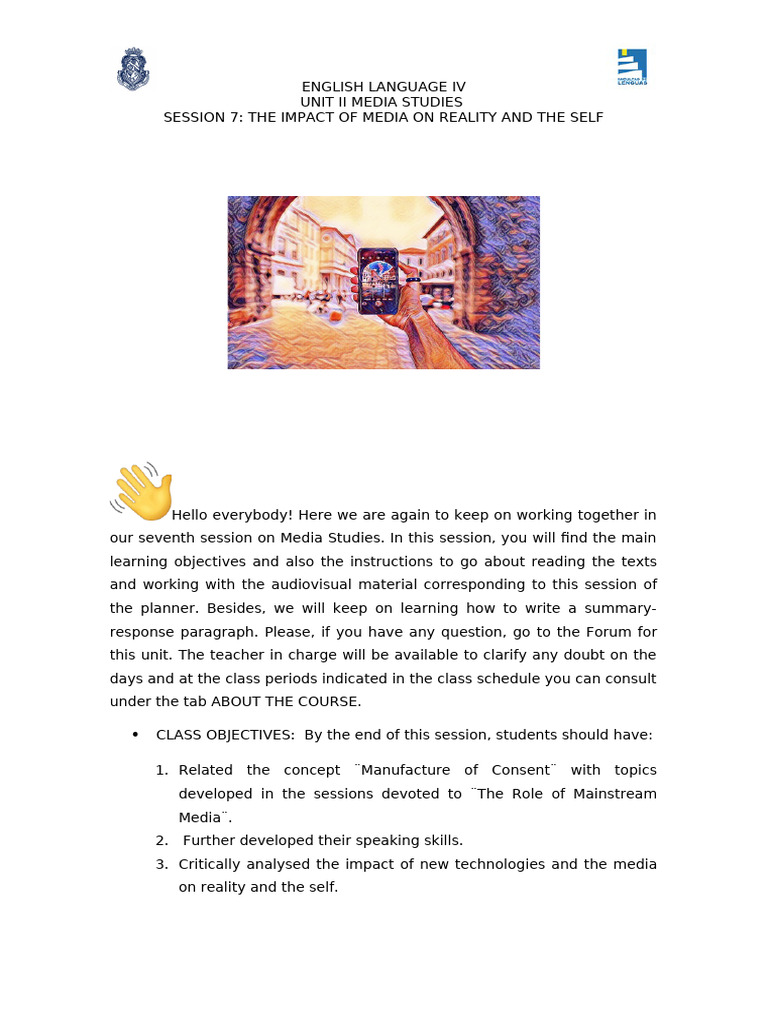 Media's Influence on Reality and Self | PDF | Reality | Liberal Arts ...