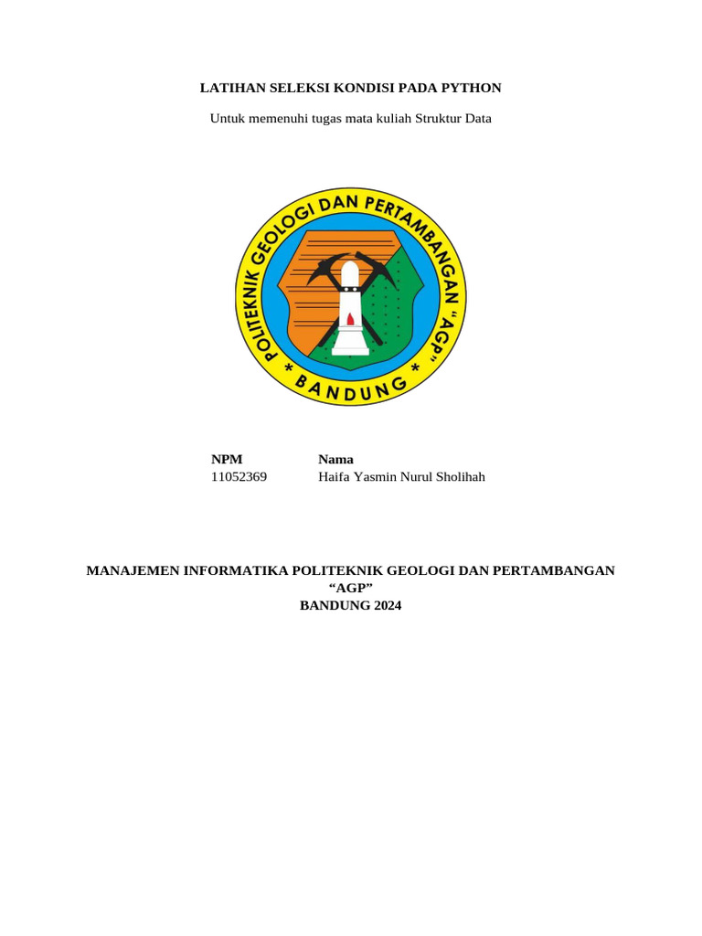 Latihan Seleksi Kondisi Python | PDF