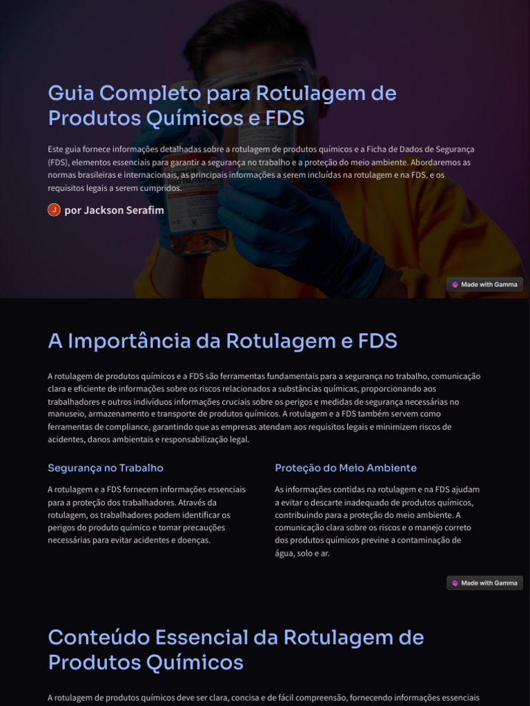 Guia de Rotulagem e Ficha de Segurança | PDF