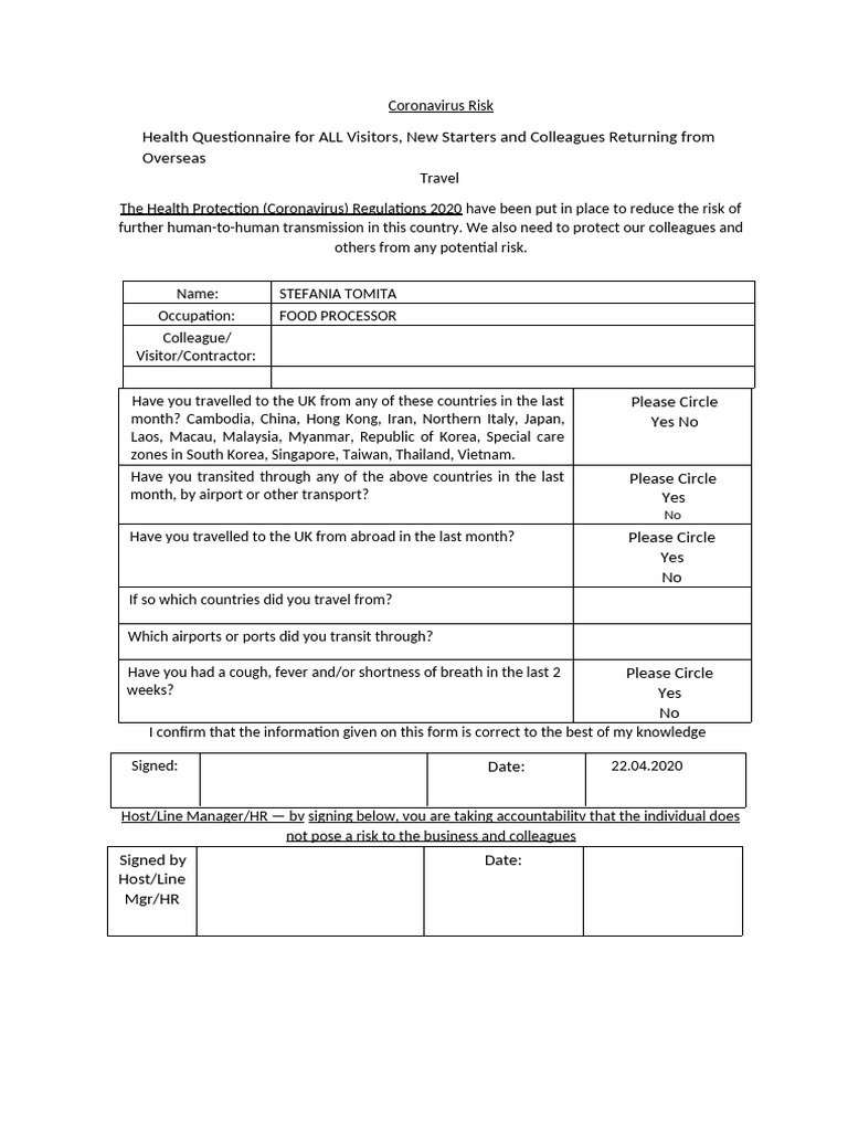 coronavirus risk | PDF