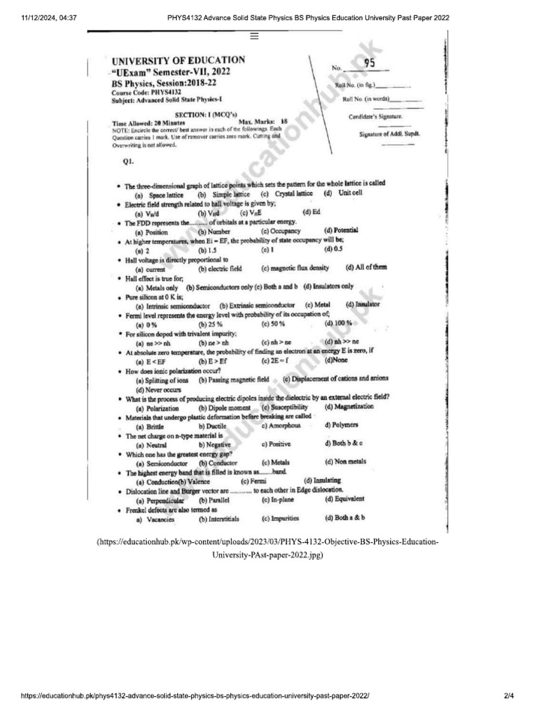 SSP Past Papers | PDF