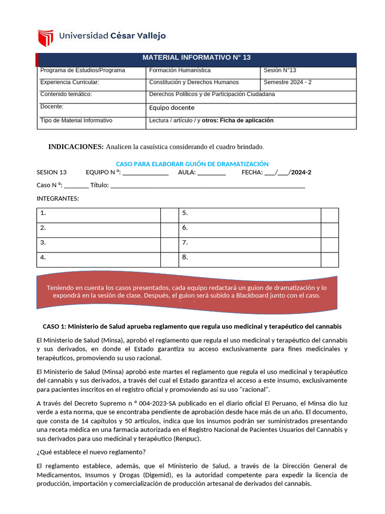 Ficha de Aplicaci%c3%93n 13 | PDF | Castigos | Cannabis medicinal