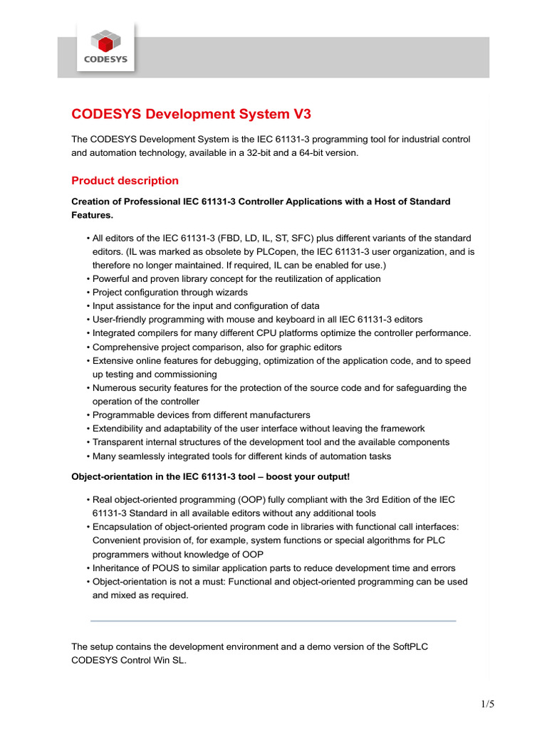 CODESYS Development System V3 Overview | PDF | Computer Engineering ...