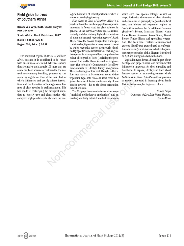 Guide to South African Trees | PDF | Ecology | Botany