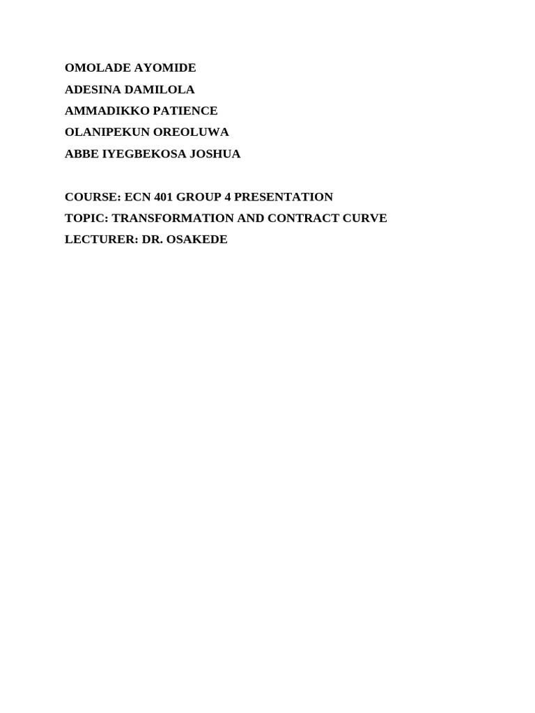 ECN 401 Group 4 Assignment | PDF | Business Economics | Microeconomics