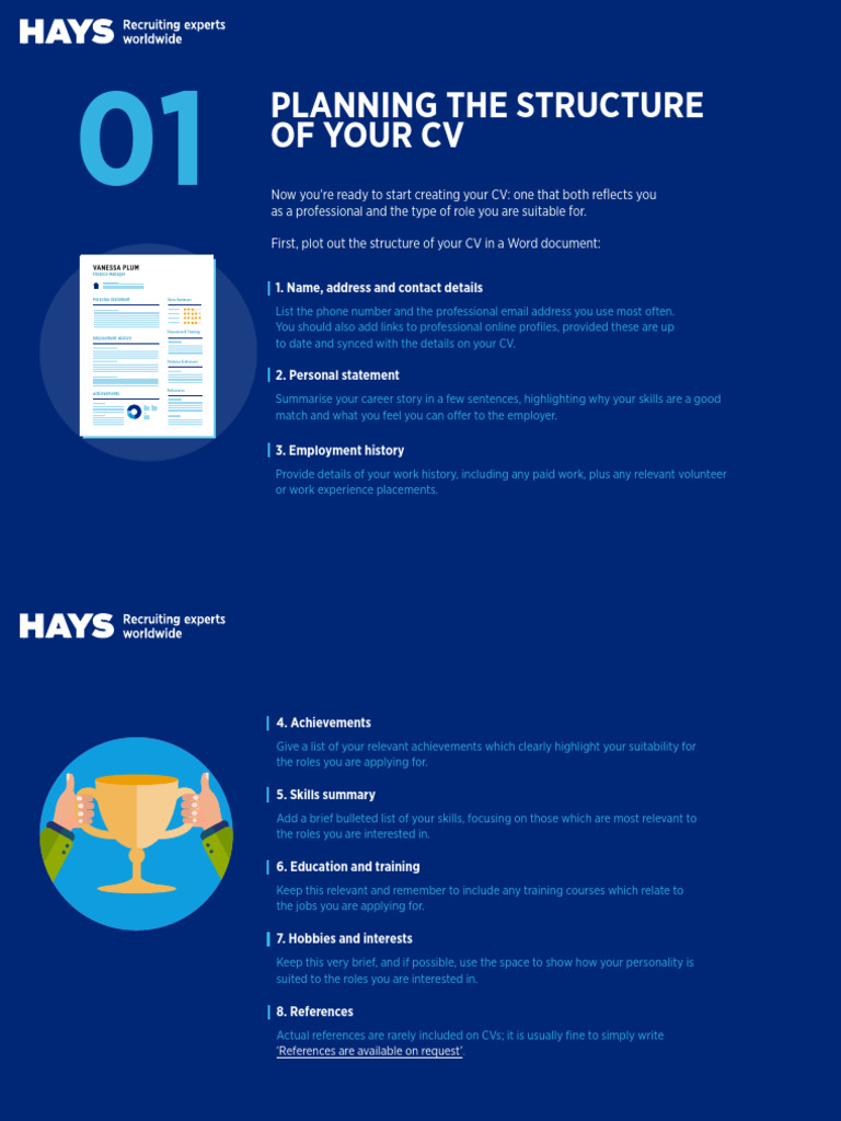 CV Structuring Guide for Job Seekers | PDF