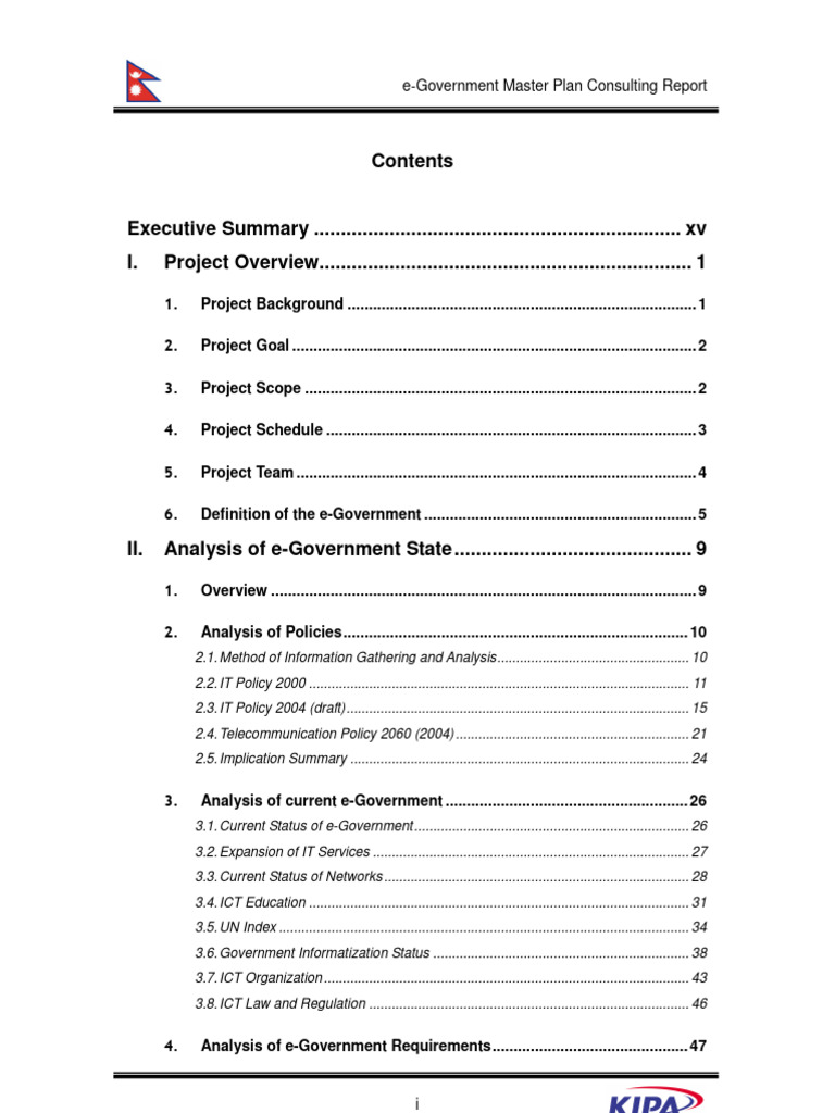 e-Government Master Plan Overview | PDF | E Government | Enterprise ...