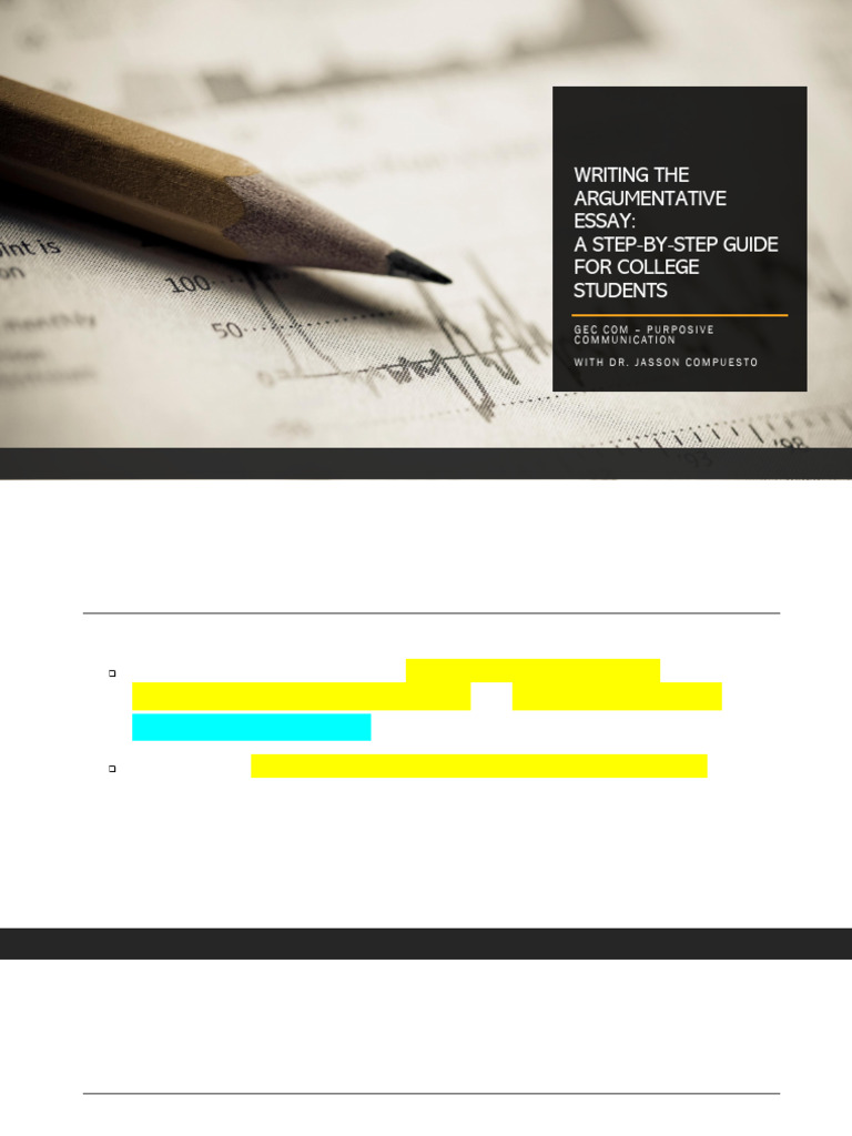 Argumentative Essay Writing Guide | PDF | Essays | Argument