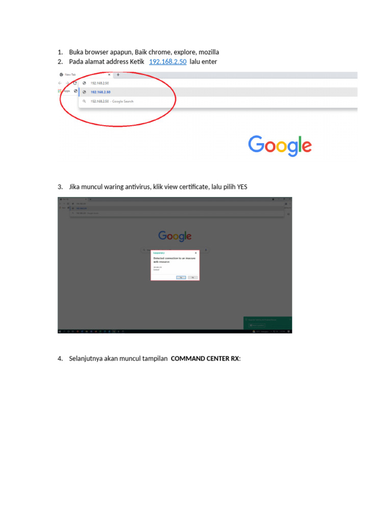 Cara Mengakses Command Center RX Fotocopy | PDF