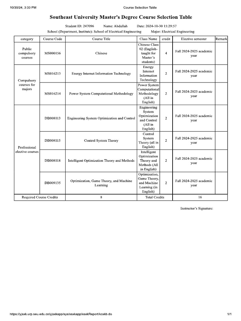 Course List | PDF