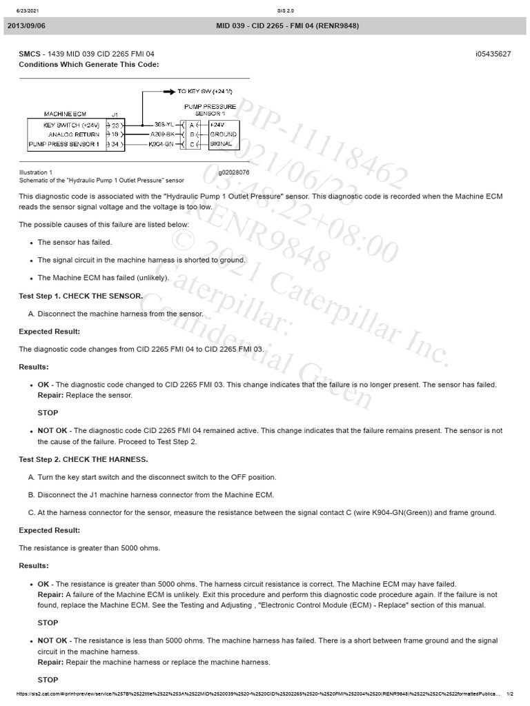 MID 039 CID 2265 FMI 04 Diagnostics Guide | PDF | Electrical