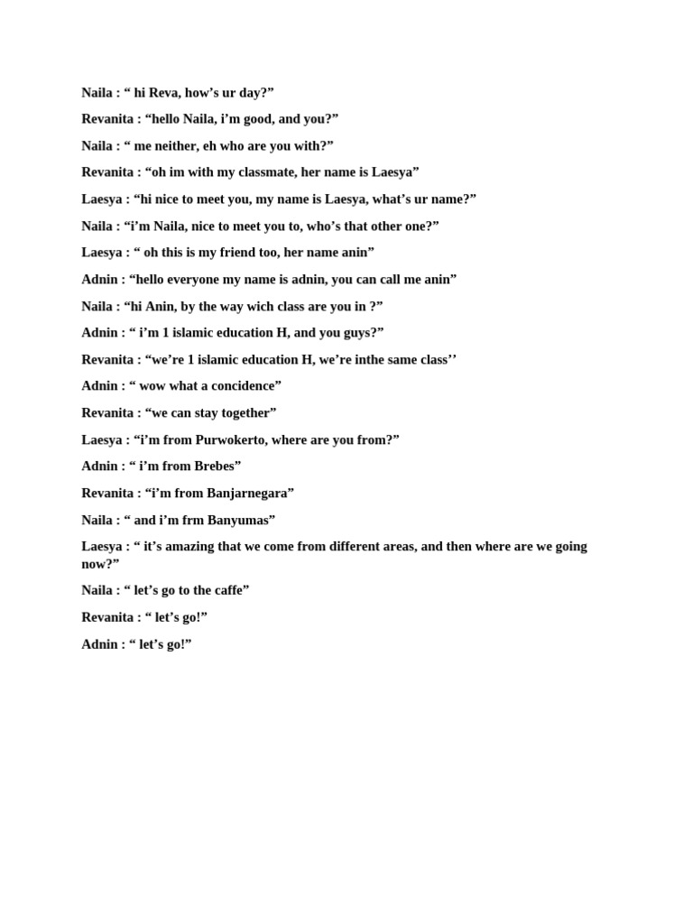 Dialog B. Inggris | PDF