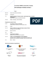 Programme Tramelan 2012