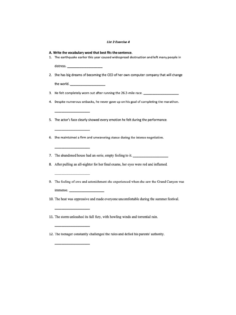 List 2 - Exercise 4 | PDF