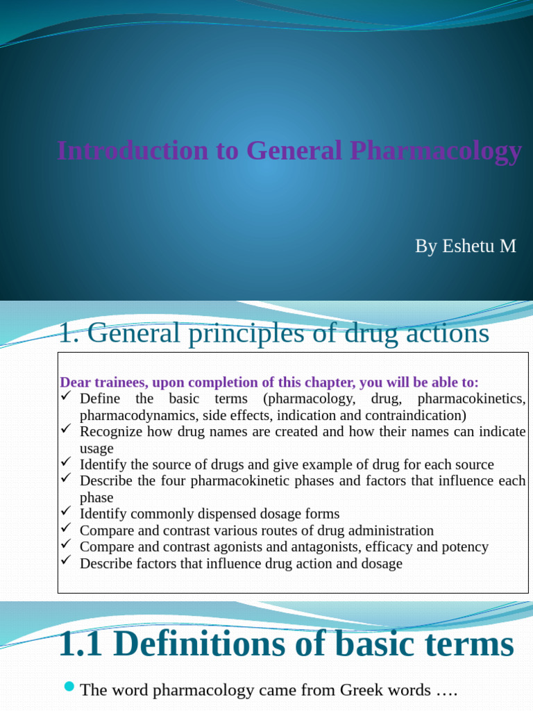 Introduction To General Pharmacology For Nurses | PDF | Acetylcholine ...