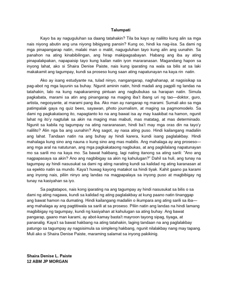 Talumpati | PDF