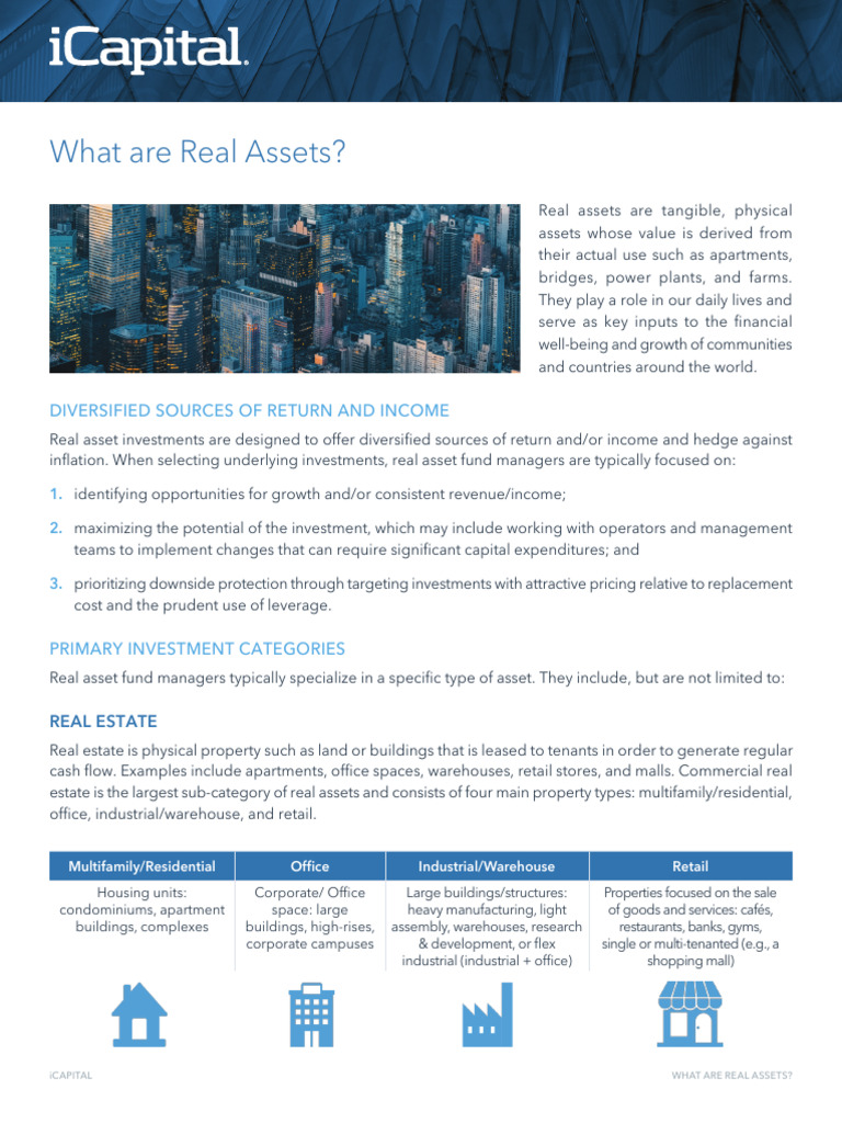 What Are Real Assets 2024 v01 | PDF | Financial Risk | Investing