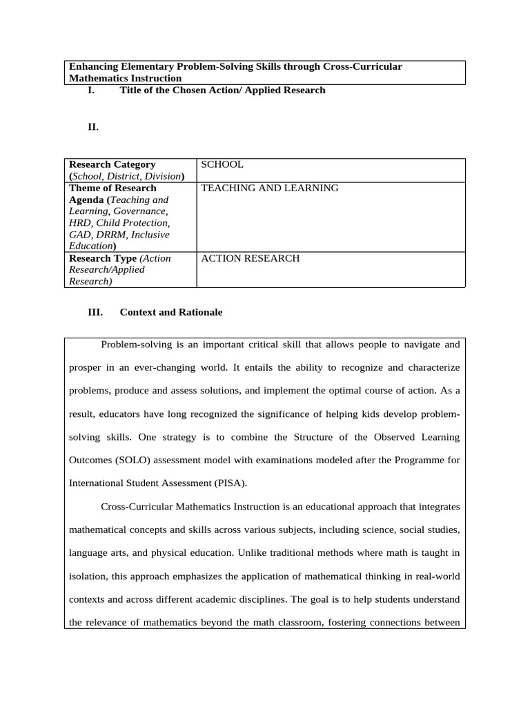 Cross Curricular AR New Template | PDF | Experiment | Validity (Statistics)