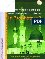 Comment Faire Partie de Ceux Qui Aiment Vraiment le Prophète, salallah wa alayhi wa salam ?