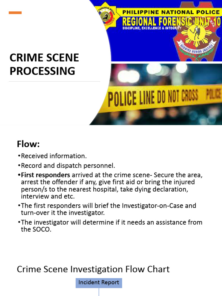 Crime Scene Processing.pptx | PDF | Crime Scene | Law Enforcement