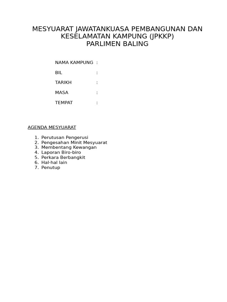 Format Minit | PDF